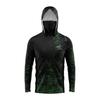 Mens Camo Hooded Fishing Shirt Breathable Quick Dry Outdoor Sun Protection