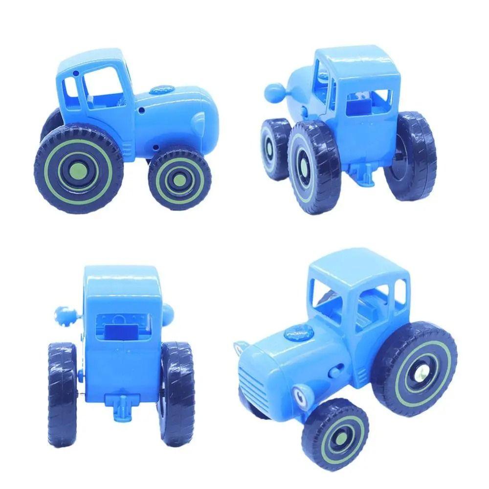 Early Learning Car Farmer Toy Sliding Toy Musical Car Model Mini Blue Tractor  For Children