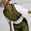 Puma Dare To Woven Vest Color Block Casual Stand Collar Loose Vest Women жилеты Olive-Green 626032-33