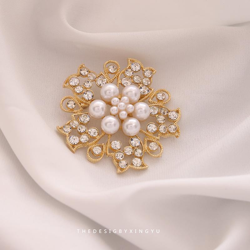 Элегантная брошь в виде золотого жемчужного колоса: Универсальный, Высококлассный Аксессуар для Женщин