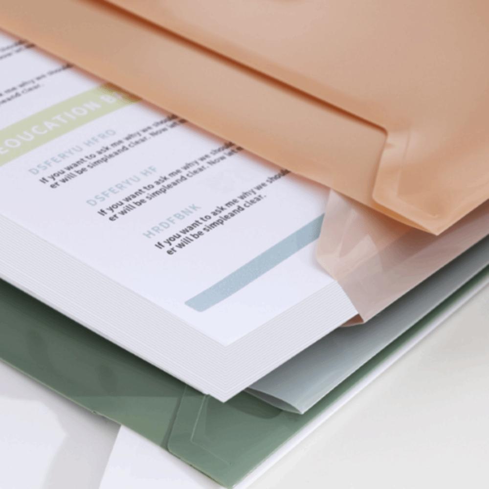 Waterproof Portable Documents Bag 5 Layers Plastic File Organizer Travel