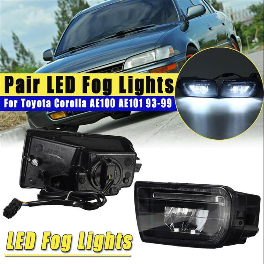 Right+Left Front Bumper Fog Light Lamp + Parking Corner Light Fit For Toyota Corolla AE100 AE101 1993-1999