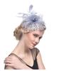 (male wardrobe)Women Flower Mesh Ribbons Feathers Headband Cocktail Tea Party Hat Headwear
