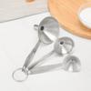 3 Pcs/Set Stainless Steel Mini Funnels Oil Vinegar Spice Essential Oil Filling Funnel Multipurpose Funnel Bar Kitchen Supplies