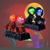 LED Dancing Pumpkin Skeleton Duo Halloween Motorized Animatronic Color Changing Light Show Haunt Sync Sound Party Essential