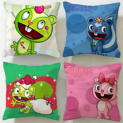 Классическая наволочка Happy Tree Friends – Мягкая, легко стирается, универсальная для дивана, кровати, путешествий и офиса