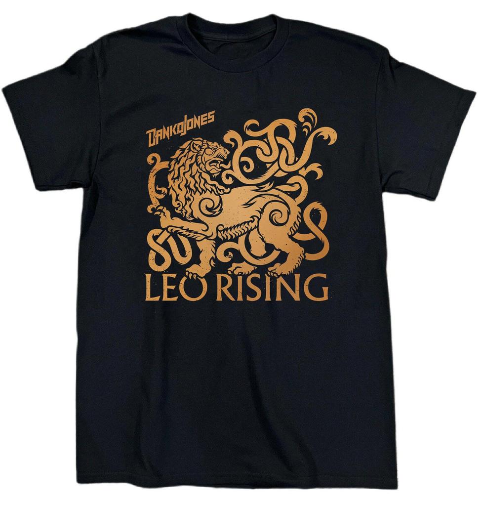 Men's and Women's T-shirts NEW Danko Jones Leo Rising Heavy Cotton Black