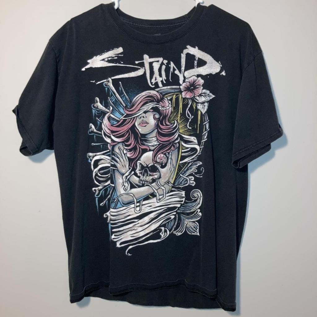 1996 Синглы Футболка группы Staind Классическая черная Унисекс S-5XL UU249