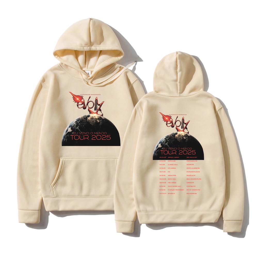 Худи для рэпера Veigh EVOM Tour 2025 Новая мода Мужские/женские Худи Харадзюку Зимняя одежда Пуловер Толстовка Винтажный