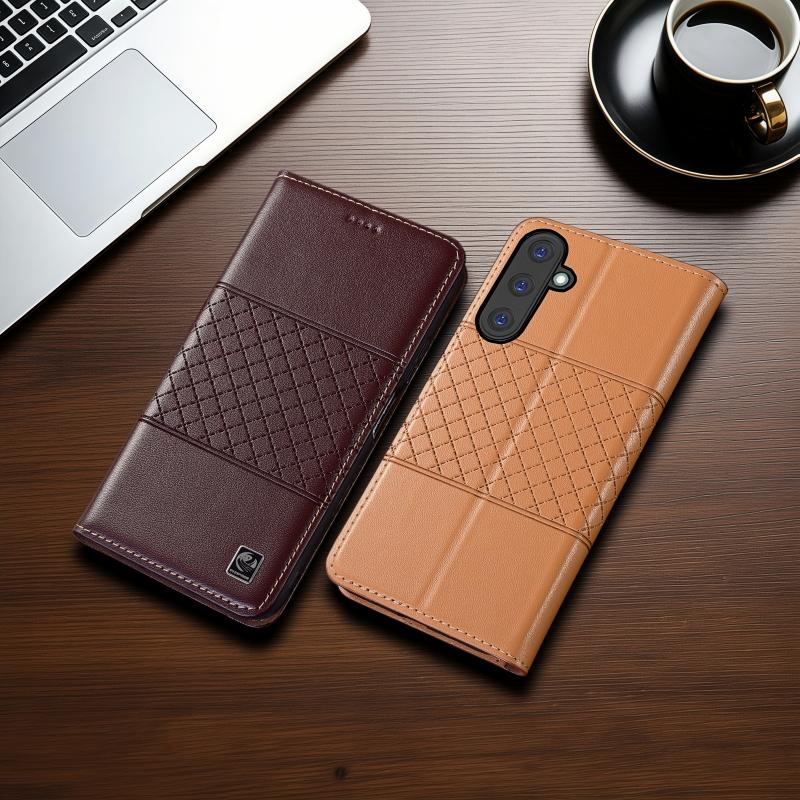 Магнитная обложка-книжка из натуральной кожи наппа для Samsung Galaxy A54 A34 A24 A14 A04 A73 A53 A33 A23 A13 A03 5G 4G Кошелек Чехол для телефона