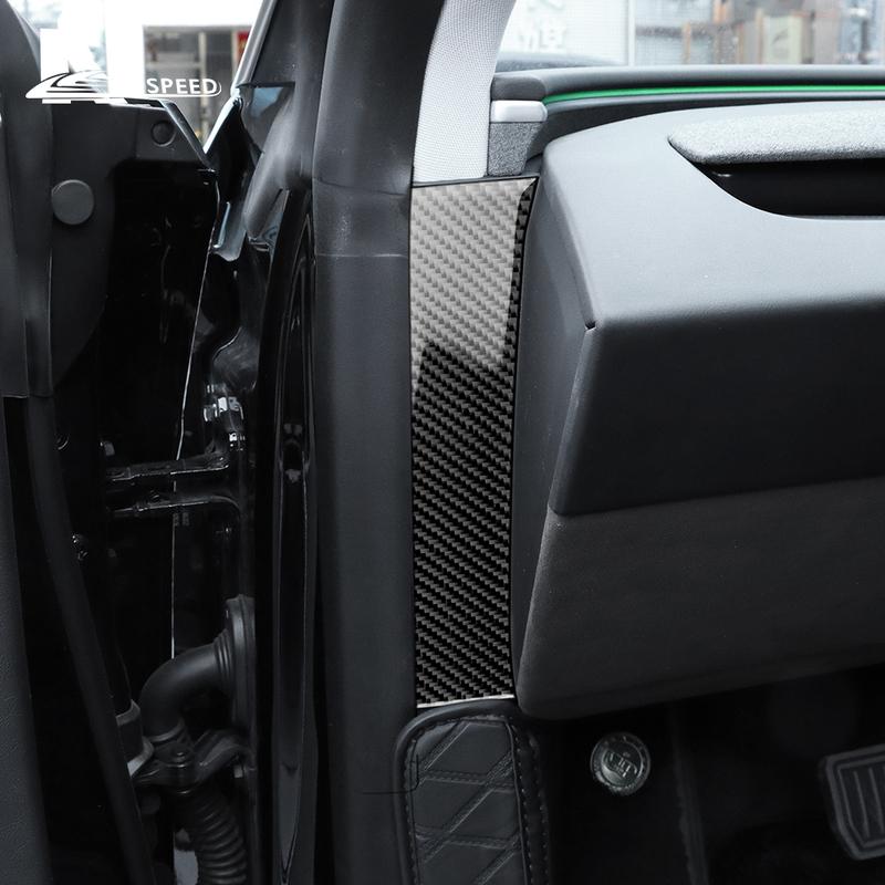 Real Soft Carbon Fiber Sticker For Tesla Model 3 Highland 2024 Car Instrument Both Sides Decor Interior Trim Accessories.