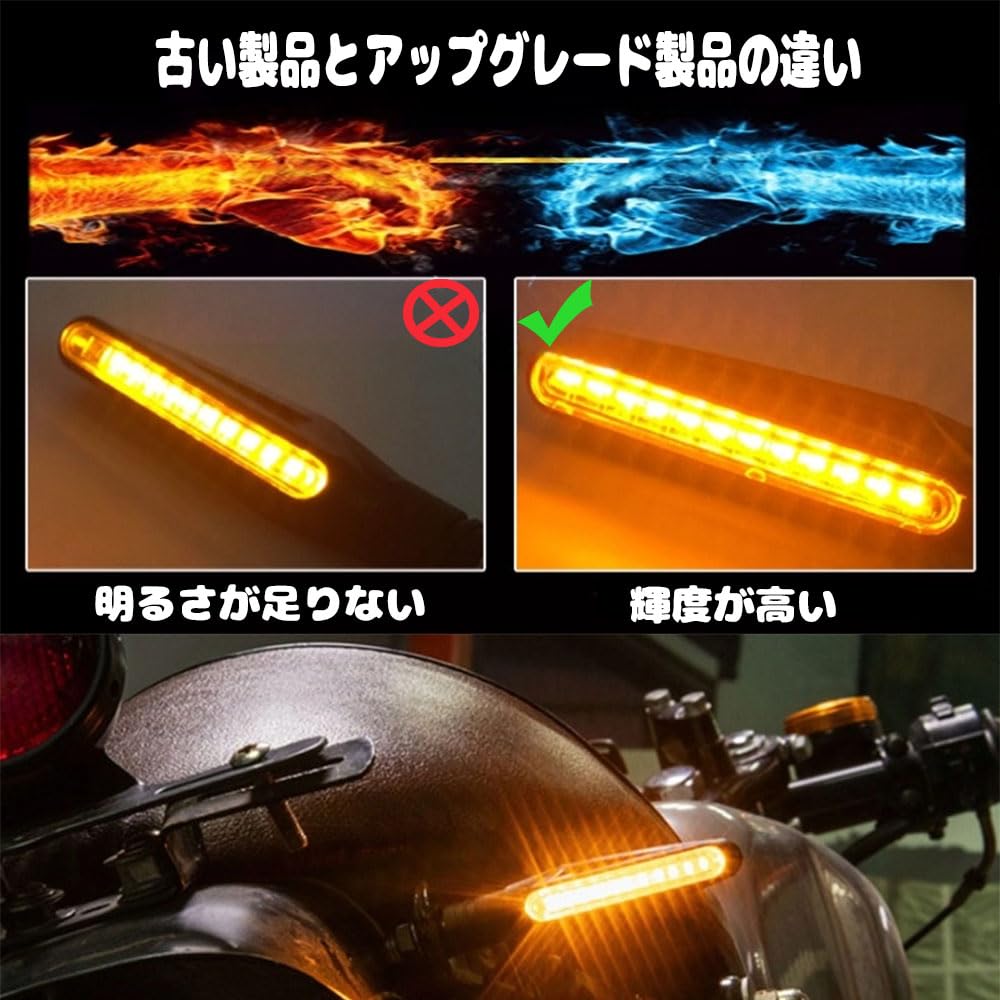 Светодиодный указатель поворота YIXINLYMY для мотоцикла, набор из 2 штук 12 В, высокая яркость, водонепроницаемый IP67, универсальный красный с сопротивлением