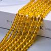 6/10mm 20/30Pcs for Jewelry Making Diy Bracelet Necklace Citrines Beads Handwork Natural Stone Yellow Crystal Beading Accessories Delicate Jewelry