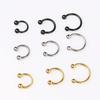 For Women Circular Stud Earrings Ball Hoop C Shape Body Piercing Jewelry Nose Rings Lip Rings