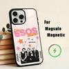 P-Популярный Рок B-Группа 5-5SOS Чехол для Телефона Для iPhone 17,16,15,14,13,12,Plus,Pro,Max для Magsafe Магнитной Беспроводной Зарядки