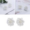 Bohemian Jewelry Inlay Beads Big White Flower Simulated Pearl Camellia Stud Earrings