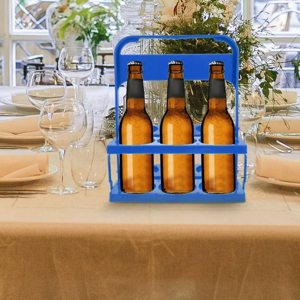 Folding Beer Basket Reusable Drink Holder Storage Rack Drink Kitchen Handle Holder KTV Beverage Q9G8