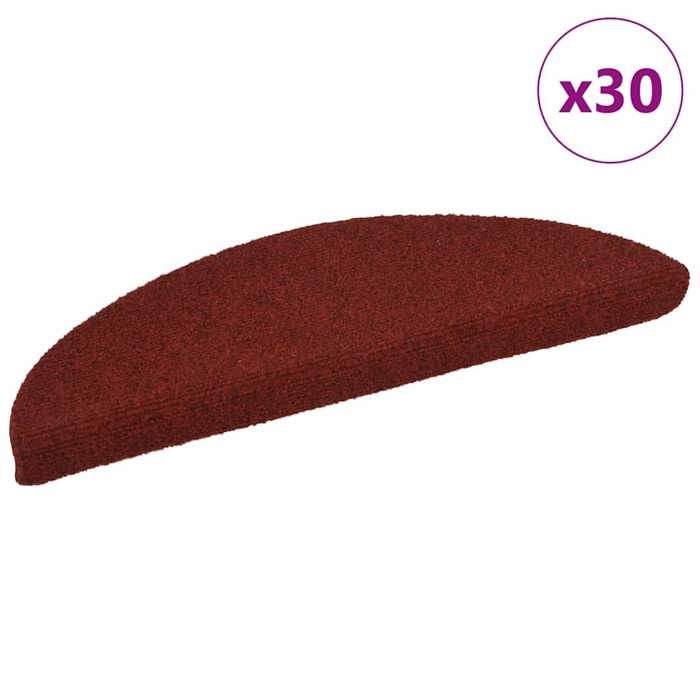 VidaXL Self-adhesive Stair Treads 30 Pieces 56 X 17 X 3 Cm Bordeaux Red Semicircular 3365683