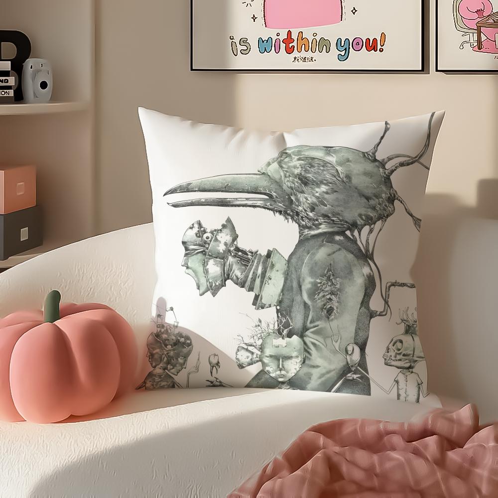 Hot Metal American Band Album Kkorn Cushion Cover Pillowcase Short Plush Invisible zipper Room Sofa Cushion Cover