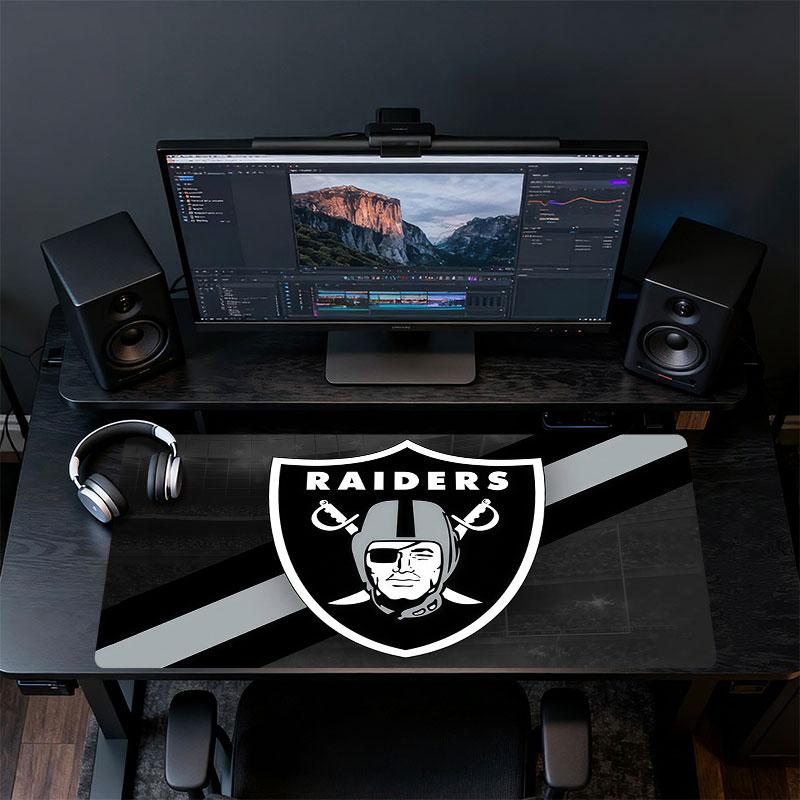 Коврик для мыши Las Vegas Raiders, Большой игровой коврик для стола, Нескользящий коврик для мыши XXL для ноутбука и планшета, Игровой коврик для мини-ПК со швами по краям