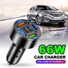 Автомобильное зарядное устройство 66 Вт QC 3.0 USB Type-c Быстрая зарядка 5 портов USB A+USB C Быстрая зарядка Адаптер прикуривателя Для IPhone