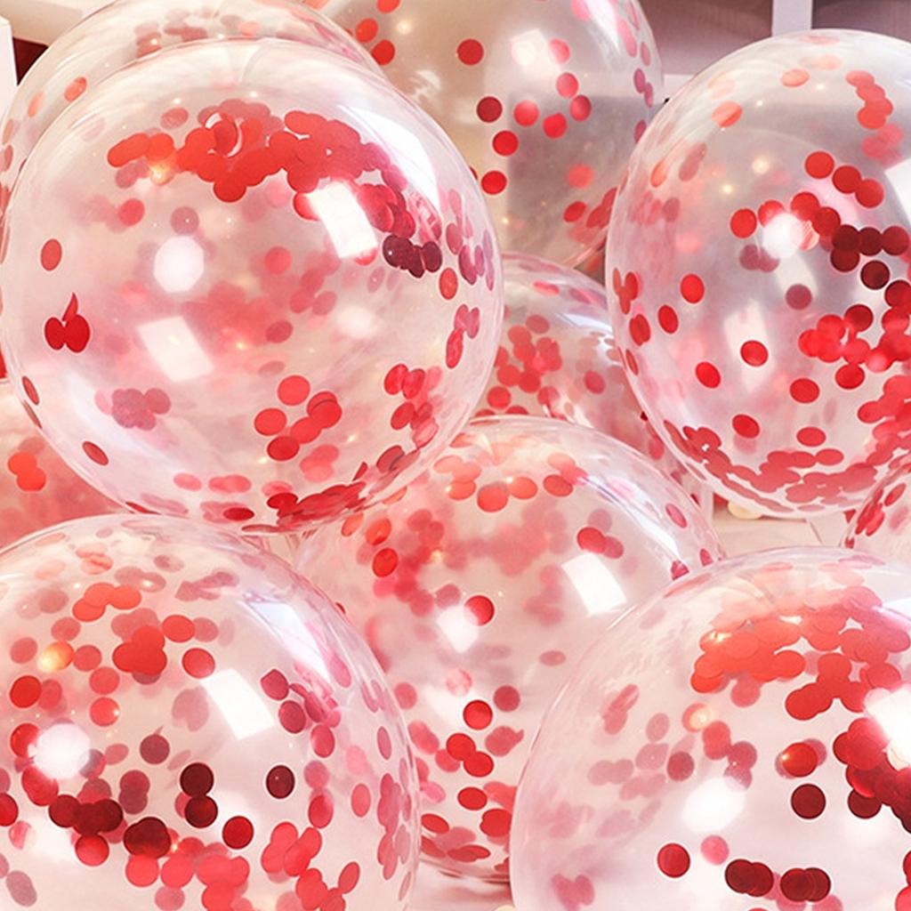 1 шт. Набор 12 дюймов розовый латекс для дня рождения прозрачные шары конфетти прозрачные шары конфетти шары