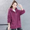 Autumn and Winter Women's Imitation Lamb Fleece Hooded Casual Coat Fashion Women's Plus Size Jacket