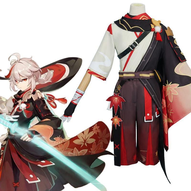 Костюм для косплея Каэдэхара Кадзуха, комплект, игра Genshin Impact, вечеринка, Хэллоуин