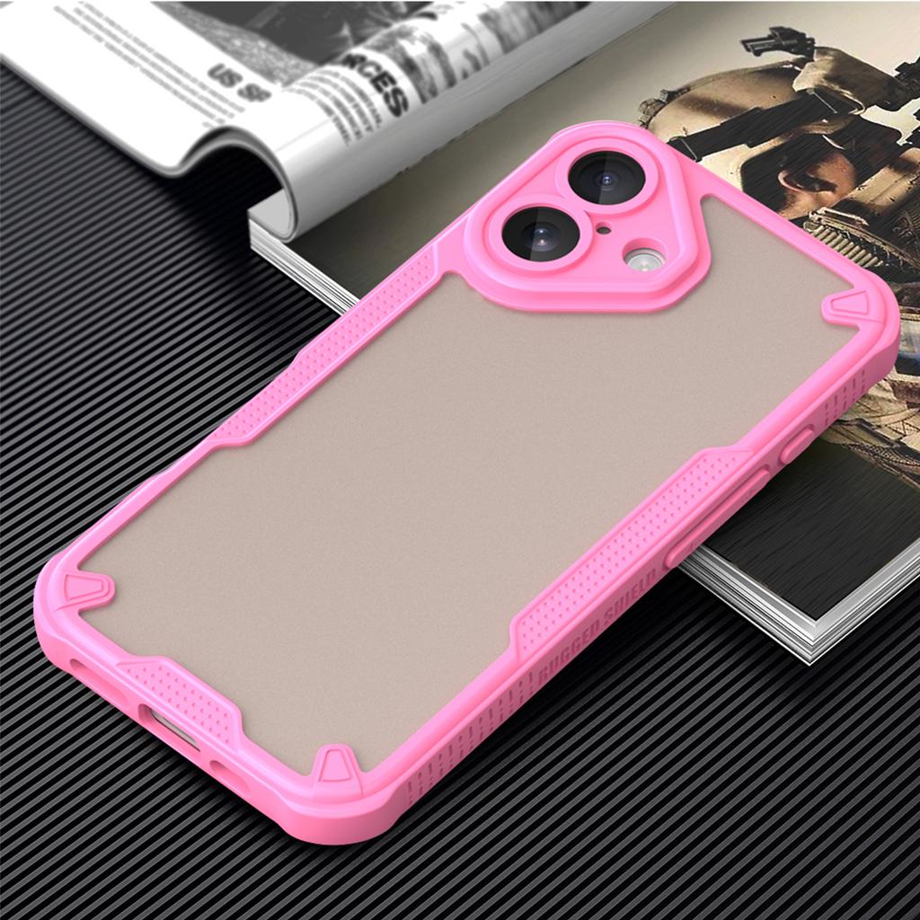 Серия Armor Чехол для iPhone 16 PC+TPU Полупрозрачный Матовое покрытие Защитный чехол для телефона