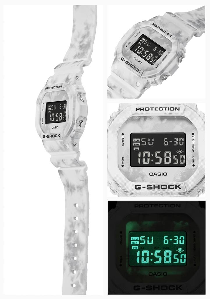 Часы SNOW CAMOUFLAGE Белый [Casio] G-Shock []GRUNGE DW-5600GC-7JF Мужские