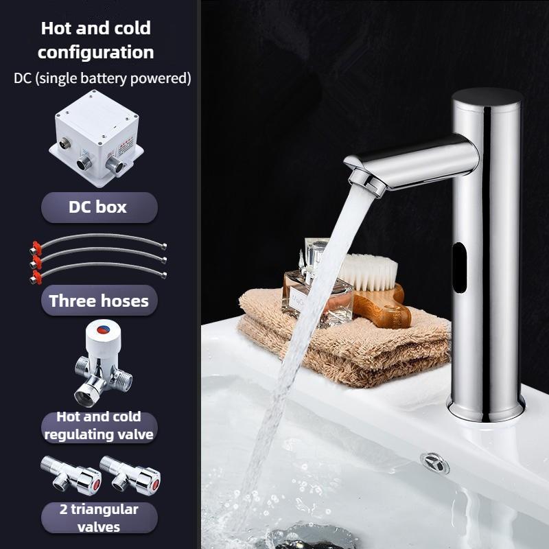 304 Нержавеющая сталь Инфракрасный интеллектуальный сенсорный кран для бытовой ванной комнаты, автоматическое устройство для мытья рук