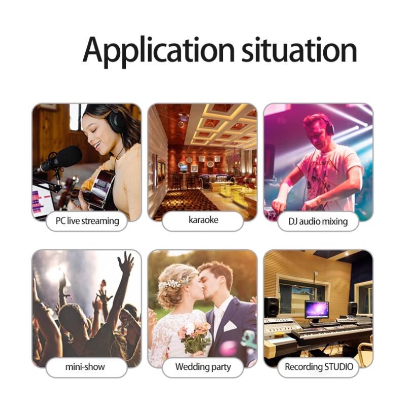 256DSP Professional Mixer Outdoor USB Sound Card Home KTV Audio System 16 Digital Reverberation Bluetooth 4/6 Channel Mixer