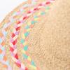 Small fresh color woven Panama hat flat edge top hat women's spring and summer sun protection straw hat raffia sun hat wear