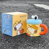 Mug design sense souvenir cup household cute universal office ceramic water cup women with lid