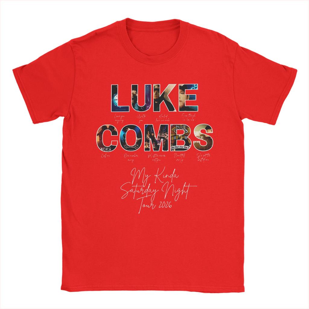 Unisex TShirt Luke Combs My Kinda Saturday Night Tour T Shirts Hip Hop Beach Tee Shirt Vintage Cotton Tops Birthday Gift