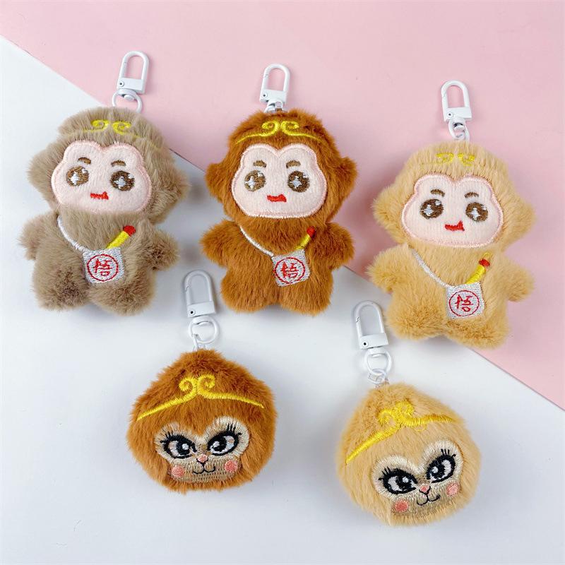 Мультяшная плюшевая кукла-обезьянка, брелок, подвеска, милая брошь в виде маленькой обезьянки, украшения для рюкзака, аксессуары, подарки на день рождения