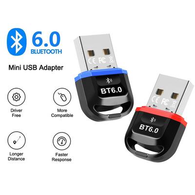 Адаптер Bluetooth 6.0 Беспроводной аудиопередатчик-приемник USB-донгл для автомобиля, наушников, динамика, без драйверов для Windows 8.1/10/11