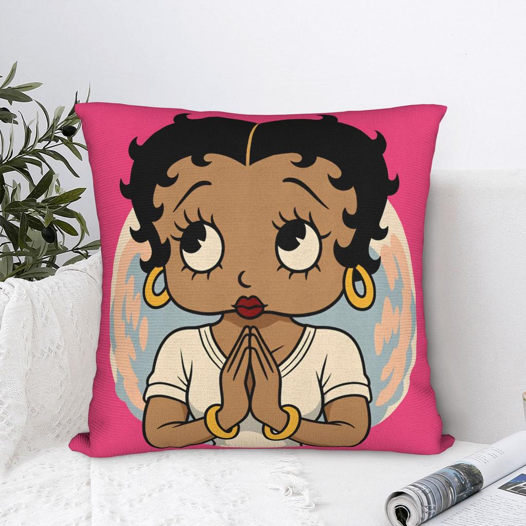 Cartoon Lady BBettyeds Boops Pillow Case Soft Pillow Cover For Office Car Home Decor Kawaii Pillowcases