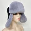 Winter Warm Rex Rabbit Fur Hats Outdoor Thick Earflap Bomber Hats Ushanka