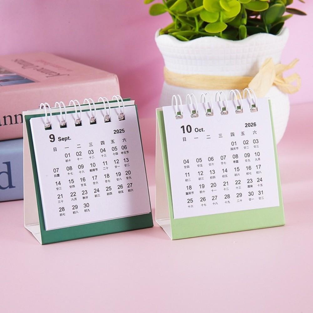 Coil Binding 2026 Desk Calendar Mini Standing Calendar Cute Daily Planner  Desktop Decoration