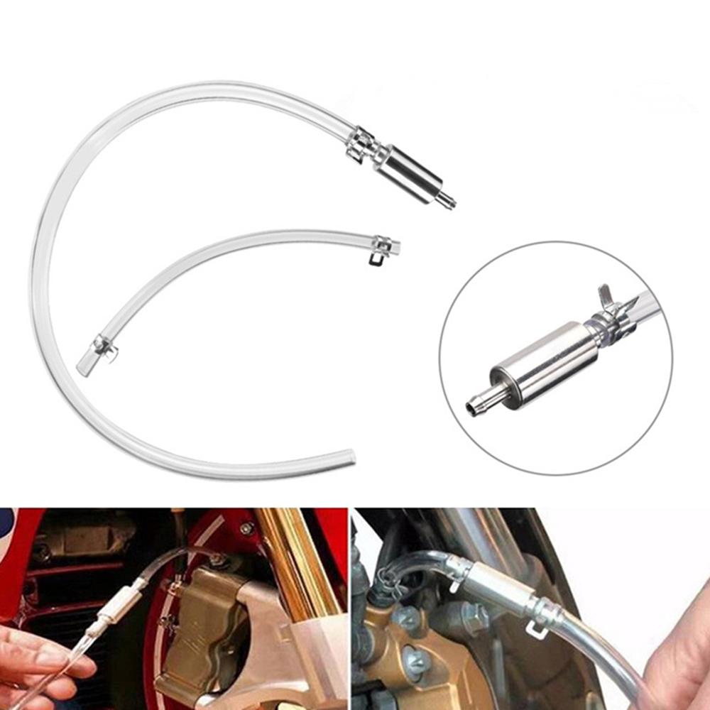 1 X Motorcycle Clutch Brake Bleeder Hose One Way Valve Tube Bleeding Tool Kit