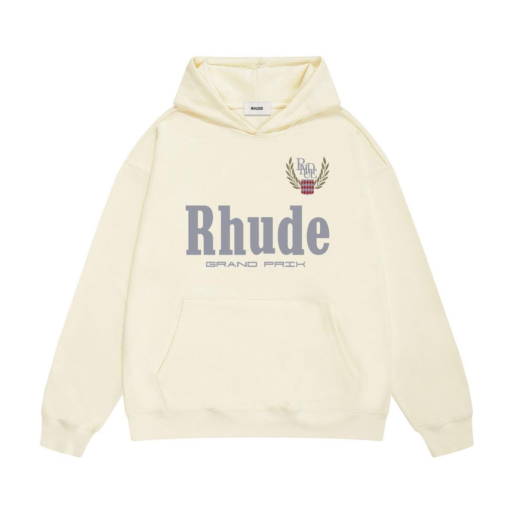 RHUDE Unisex Multi-color Trendy High Street Printed Hoodie