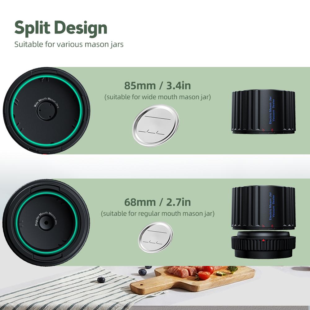 Электрический вакуумный упаковщик Mason Jar HD с ЖК-цифровым дисплеем, беспроводной комплект вакуумного упаковщика с возможностью записи
