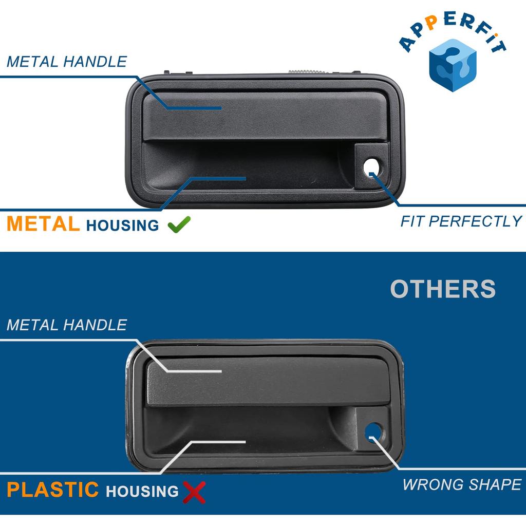 APPERFiT All Metal Exterior Door Handle with Lock Cylinder & Key for Chevy Tahoe