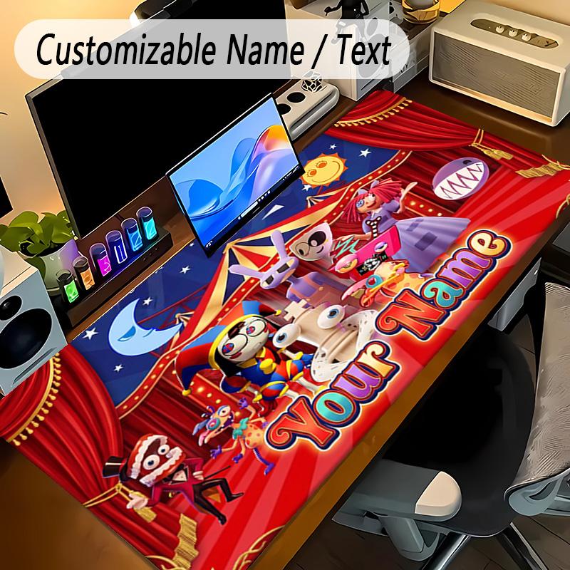 Large Mouse PadThe Amazing Digital Circus Custom Name Text Personalized Desk Mat Non Slip Gaming Pad