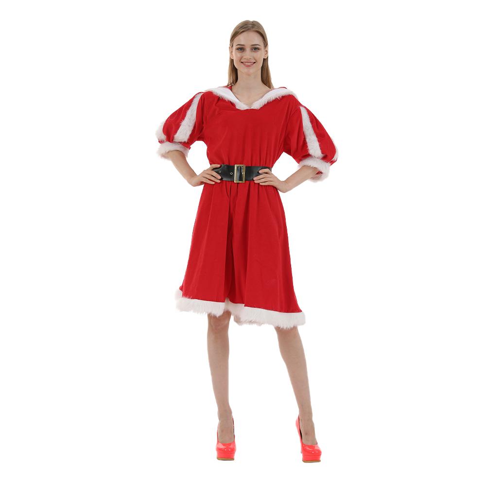 Delux Women's Christmas Santa Costumes Mrs Miss Claus Fancy Dress Adult Outfit