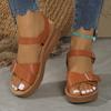 Fashion Buckle Design Wedge Platform Sandals Woman Ankle Strap Thick Bottom Sandles for Women Summer 2025 Non Slip Rome Sandalias Mujer