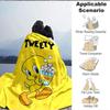 1 шт. Фланелевое одеяло Tweety Looney Tunes, Мягкое, приятное для кожи, с цифровой печатью, Различные размеры в наличии для семьи, друзей, на день рождения, 109