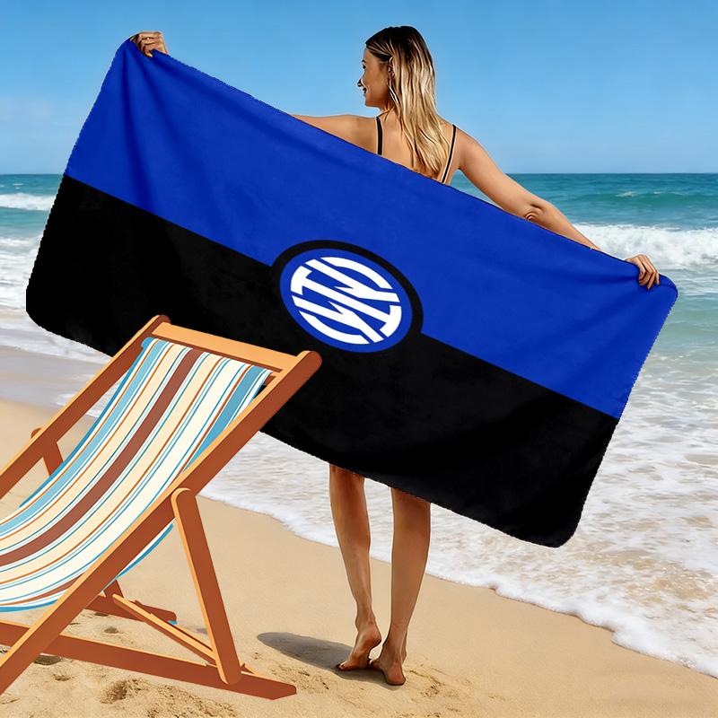 Inter Milan Emblem Display beach towel Outdoor camping soft Absorbent bath towel quick-drying swim towel Outdoor pool towel printing beach towel