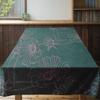 Зеленая скатерть с цветочным принтом, прямоугольная, декор для столовой, высококачественный нескользящий коврик для кухни, товары для дома и вечеринок (M) Алие
